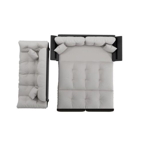 3 in 1 convertible sleeper tufted sofa