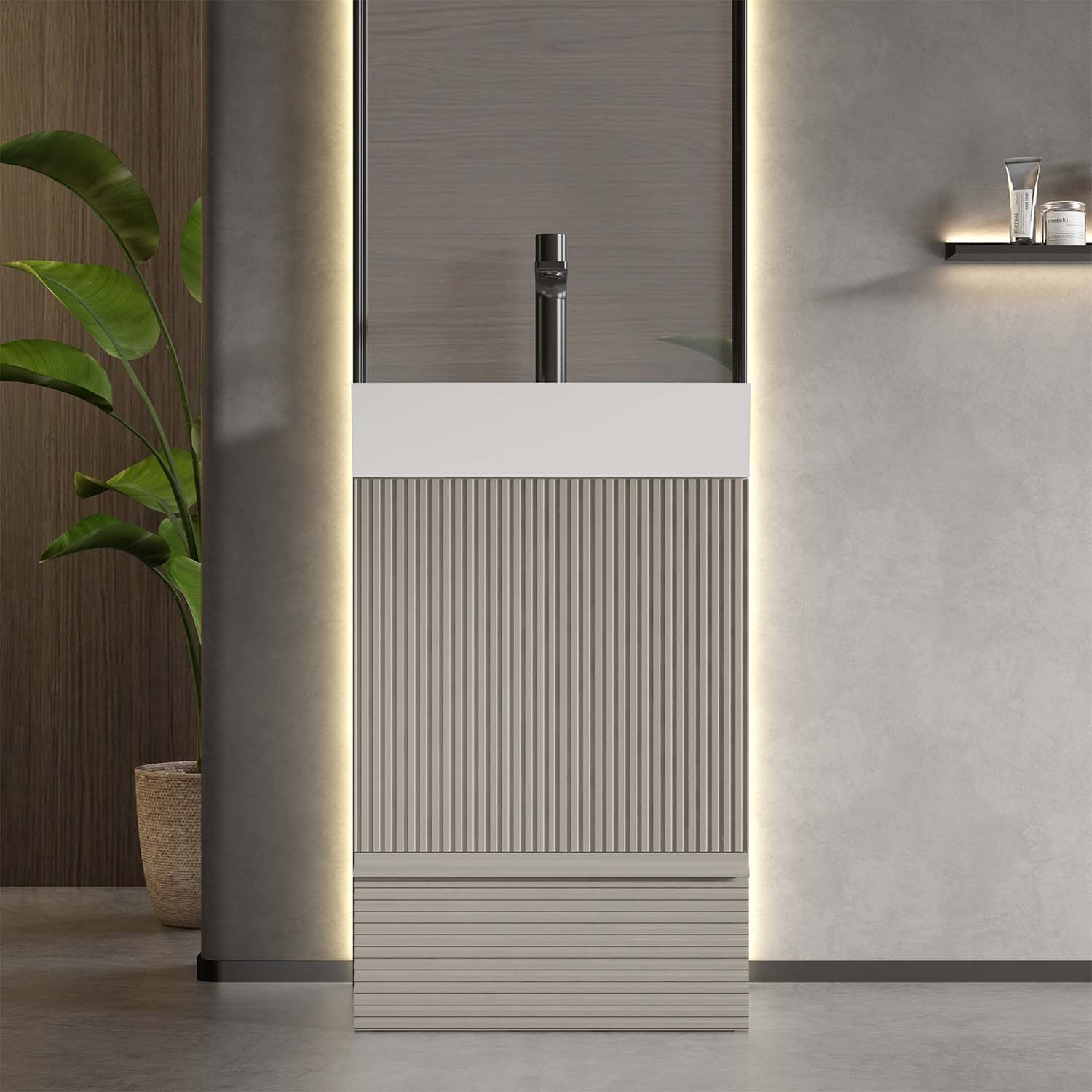 gada 20" cashmere grey bathroom vanity with sink