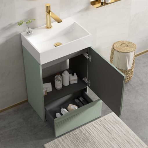 gada 20" light green bathroom vanity with sink