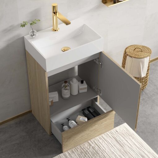 gada 20" oak bathroom vanity with sink