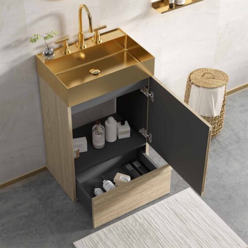 gada pro 20" oak bathroom vanity with sink