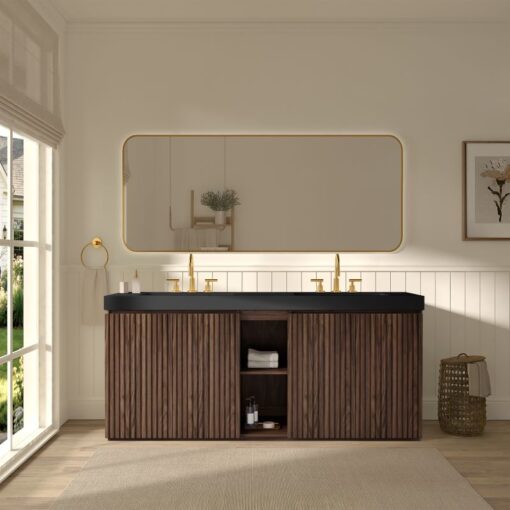 galan 72" winston walnut bathroom vanity