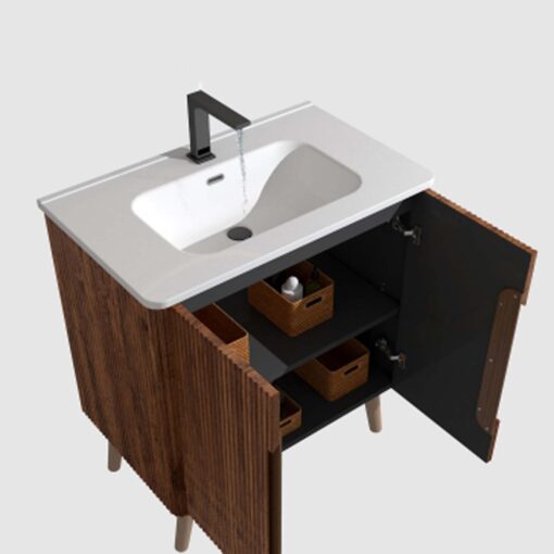 etna 30" walnut bathroom vanity with sink