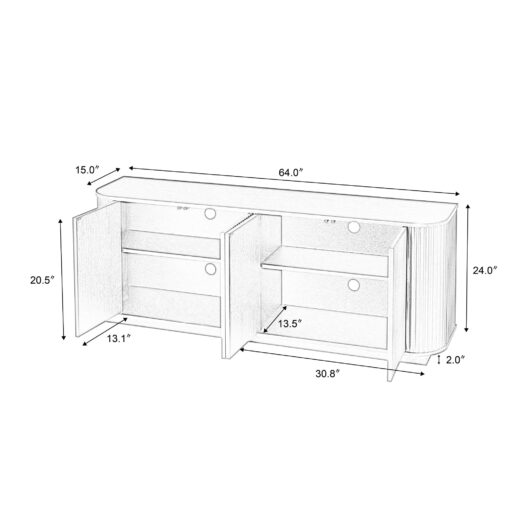 natural sideboard storage cabinet tv stand