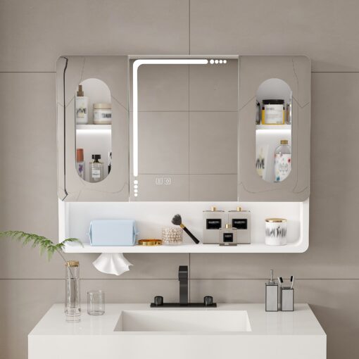 bathroom mirror cabinet with led lights