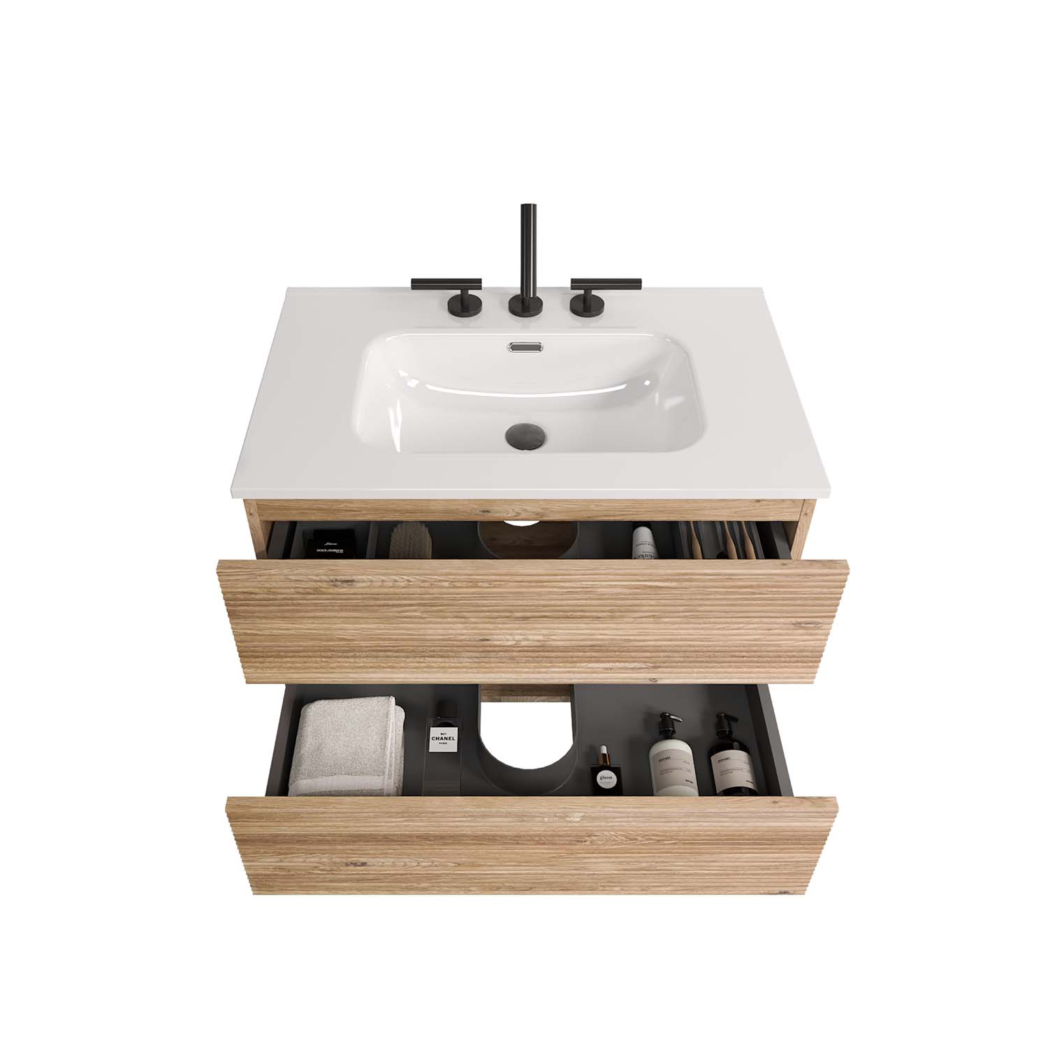 gloria 30" rough oak bathroom vanity with sink