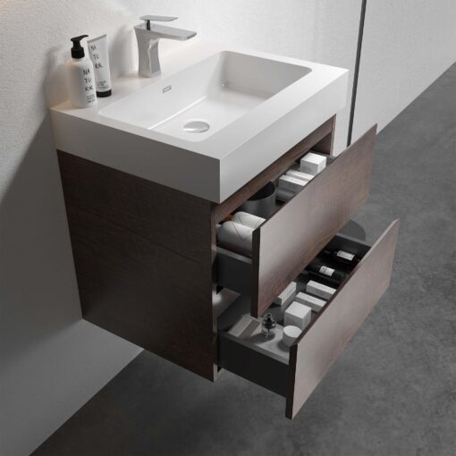 alice 24" walnut bathroom vanity with sink