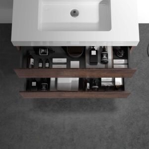 alice 36" walnut bathroom vanity with sink