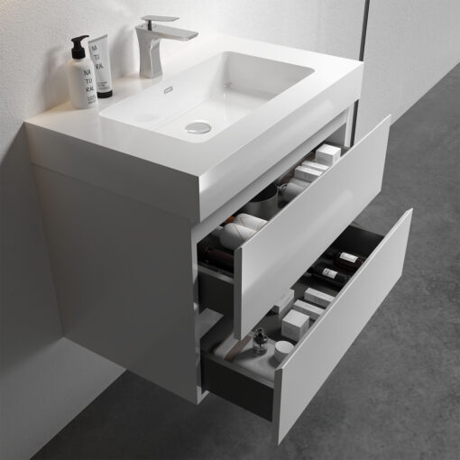 alice 30" white bathroom vanity with sink