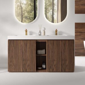 galan 60" walnut bathroom vanity