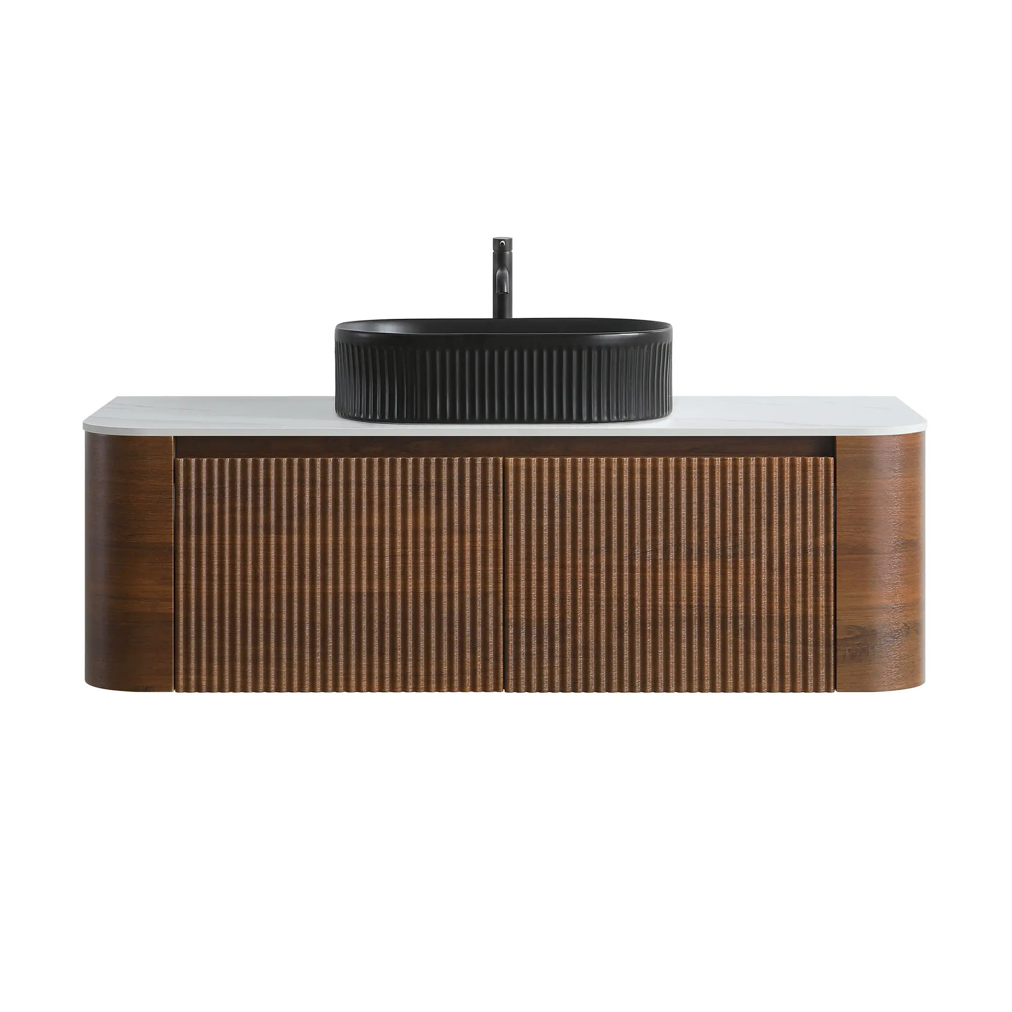 erba 48w walnut bathroom vanity with sink