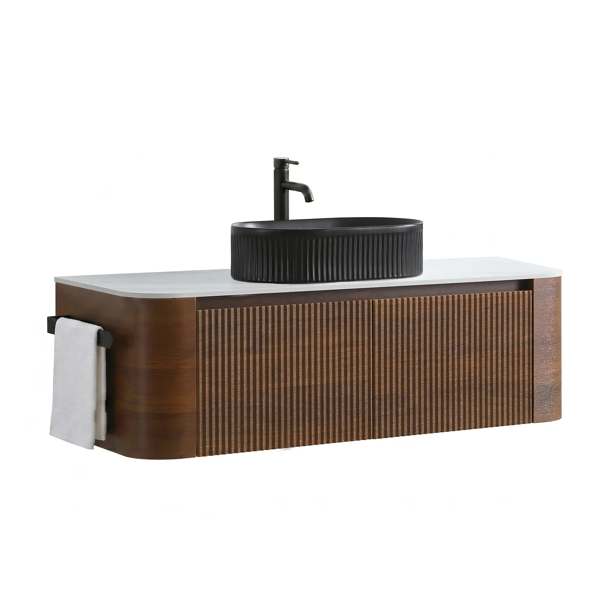 erba 48w walnut bathroom vanity with sink