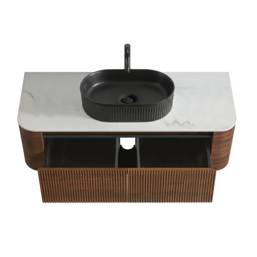 erba 48w walnut bathroom vanity with sink